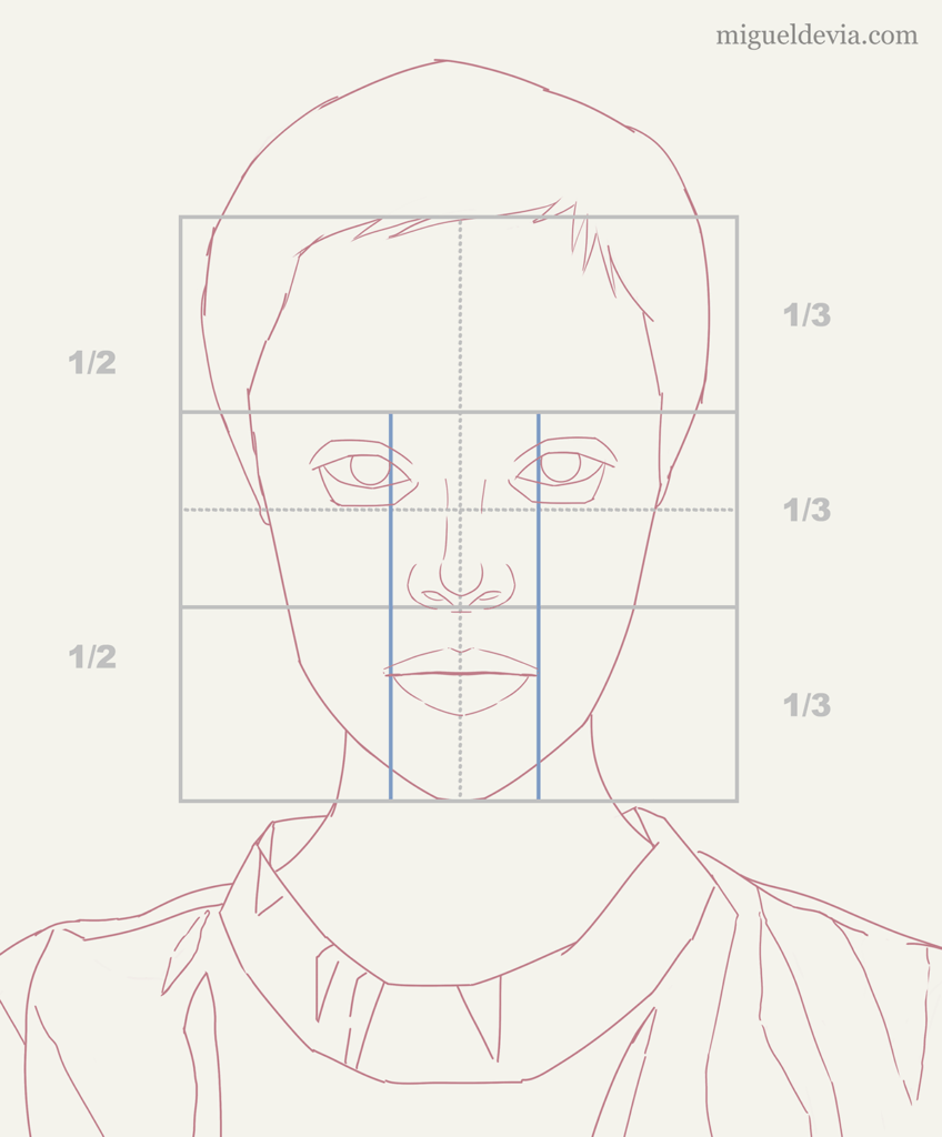 Cómo dibujar un rostro realista paso a paso. Paso 10.