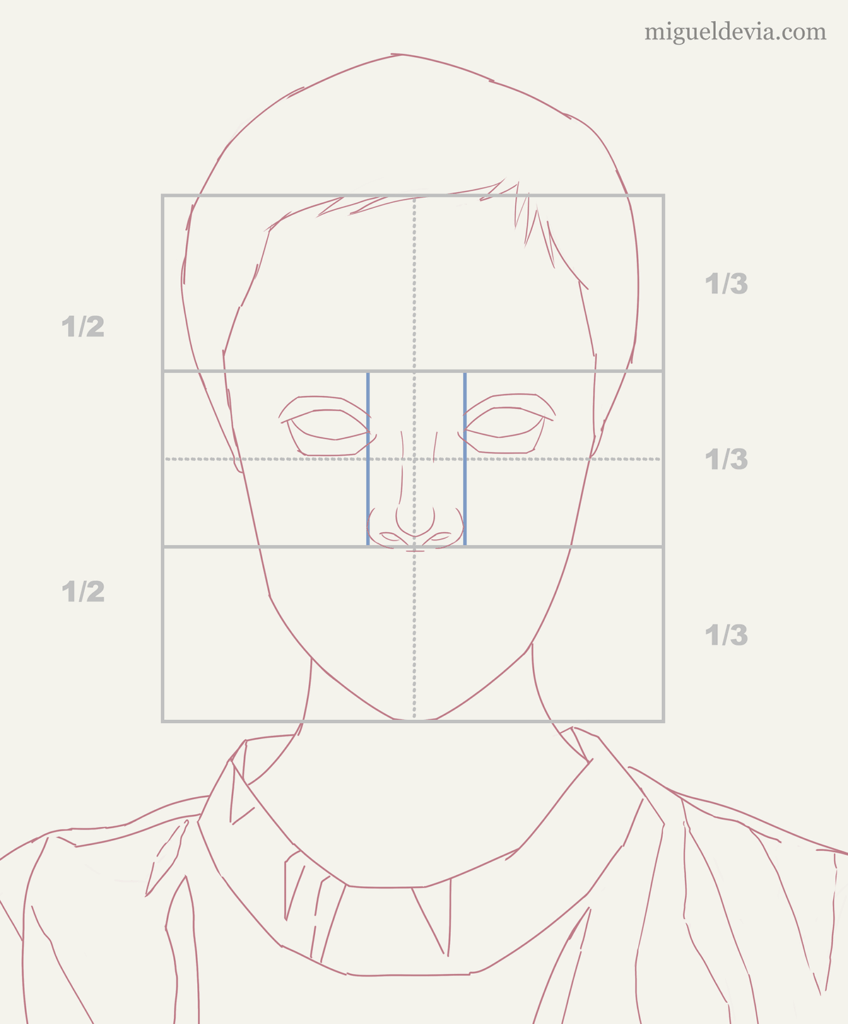 Cómo dibujar un rostro realista paso a paso. Paso 9.
