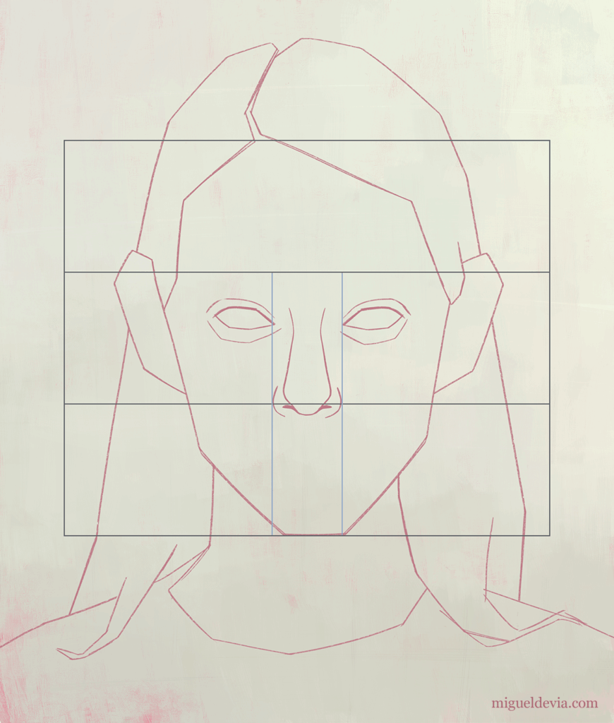 Cómo dibujar un rostro femenino paso a paso. Paso 8.