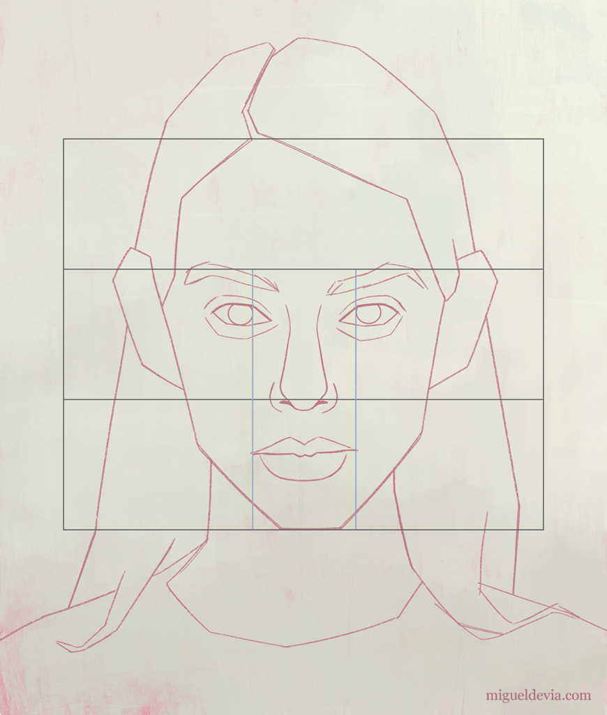 Cómo dibujar un rostro femenino paso a paso. Paso 9.