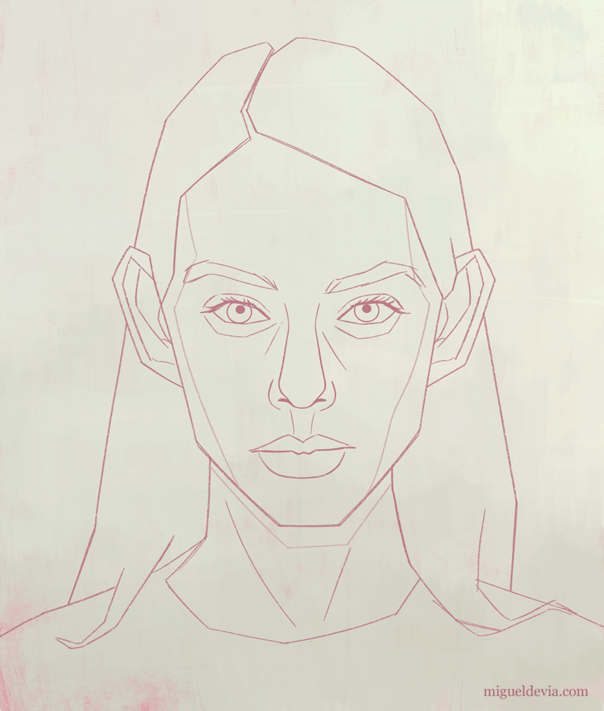 Cómo dibujar un rostro femenino paso a paso. Paso 10.