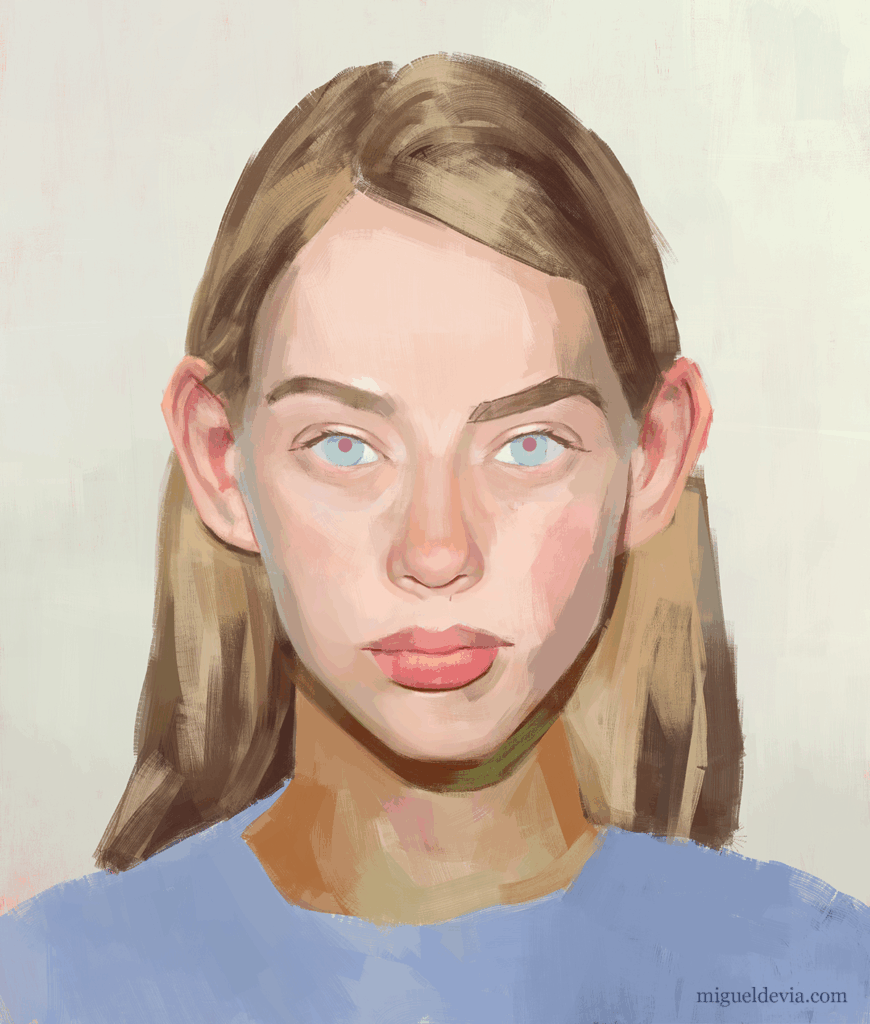 Cómo dibujar un rostro femenino paso a paso. Paso 11.