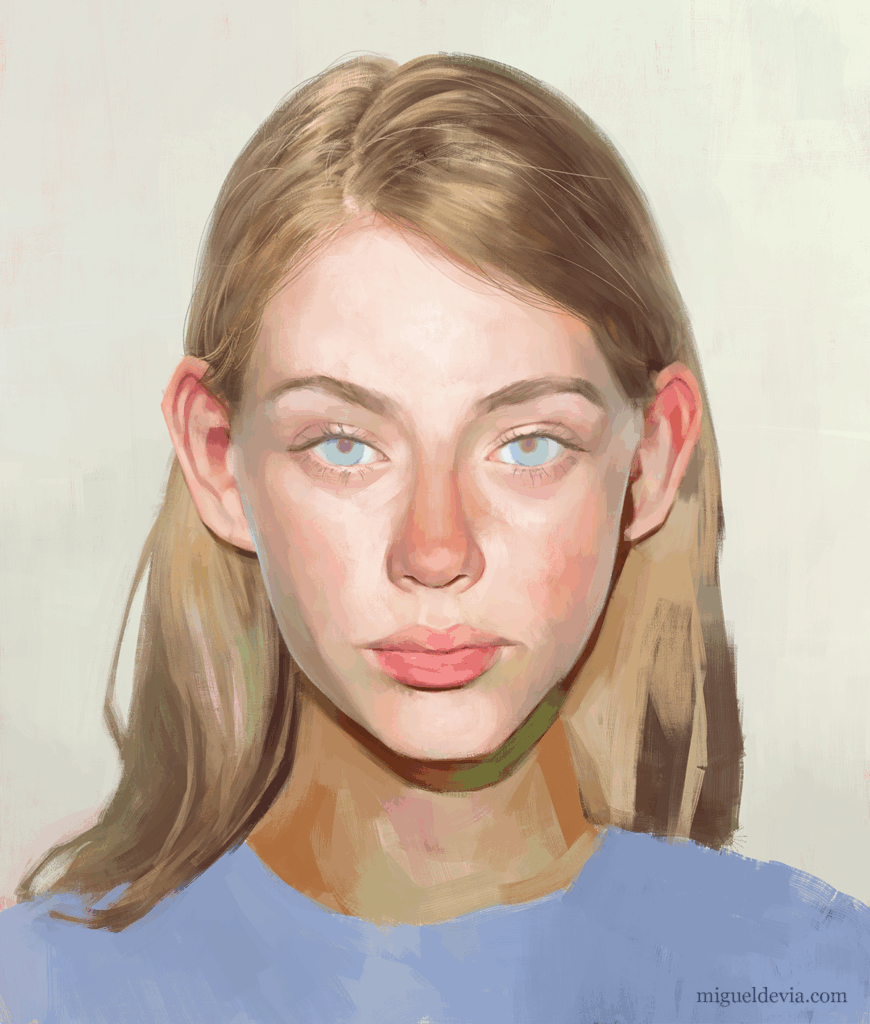 Cómo dibujar un rostro femenino paso a paso. Paso 12.