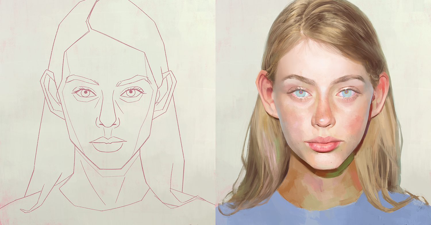 Cómo dibujar un rostro realista, paso a paso. MiguelDevia.com